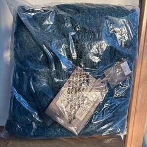 Large Collar Peacock Aran Coat Size S NWT Coatigan